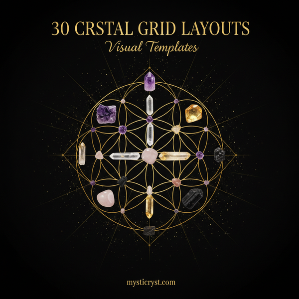 30 Crystal Grid Layouts: Visual Templates | Full Color Pages
