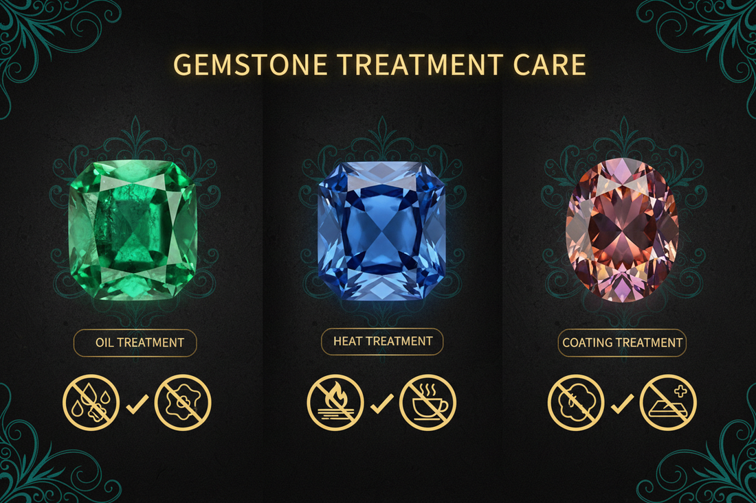 Gemstone Care by Treatment: Oiled vs Heated Gems