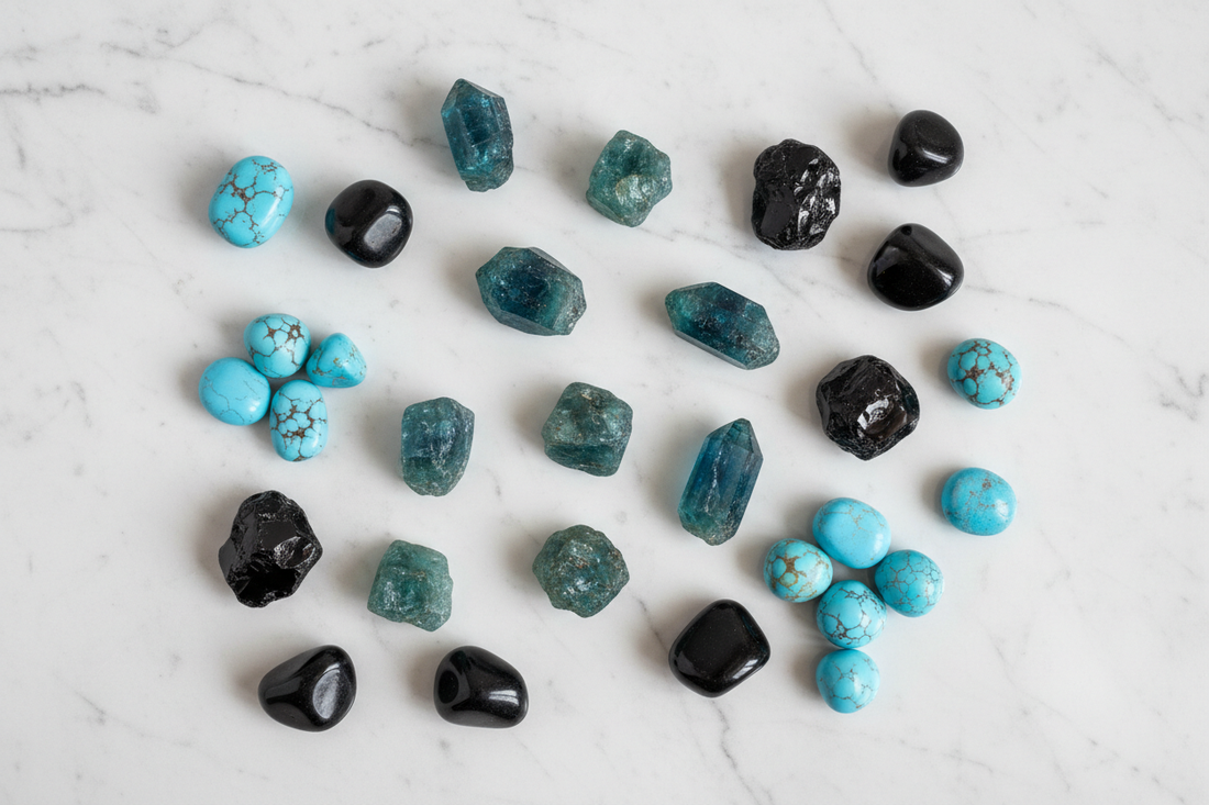 Mohs Hardness 5 to 5.5: Apatite, Obsidian and Turquoise