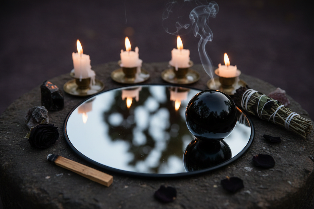 Black Obsidian Root Chakra Scrying: Grounding Before Shadow Work