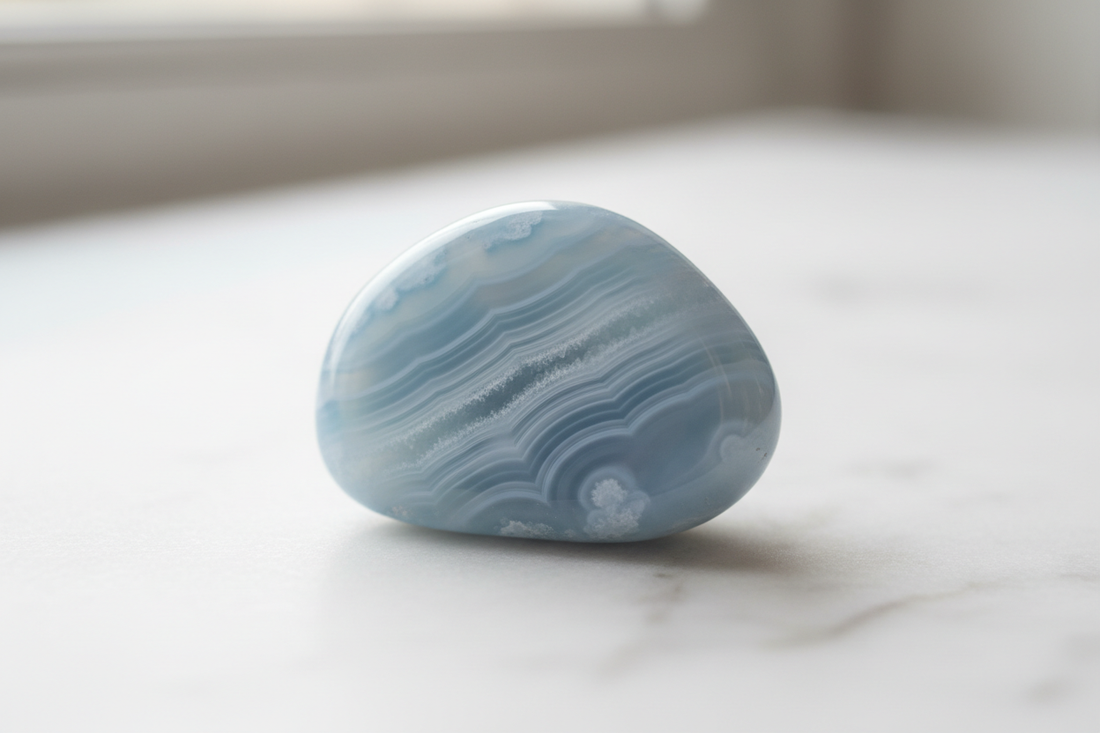 Blue Lace Agate for Gemini: Calm Communication & Expression