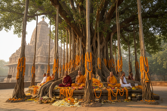 Bodhi Tree & Gemstones: Sacred Site Offerings