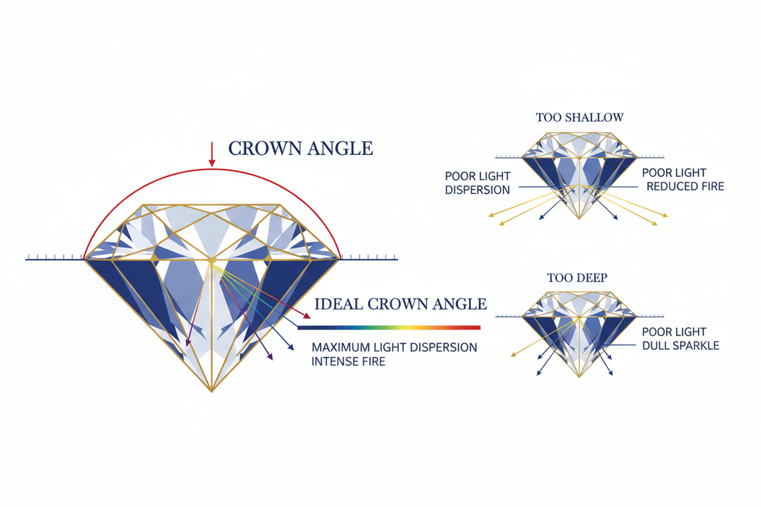 Diamond Crown Angle: What It Is & the Optimal Range Guide
