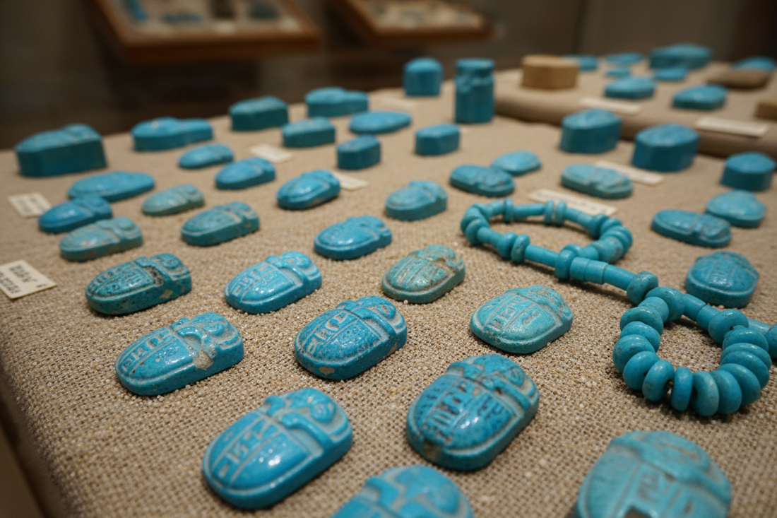 Egyptian Faience: Glazed Quartz Gem Substitute