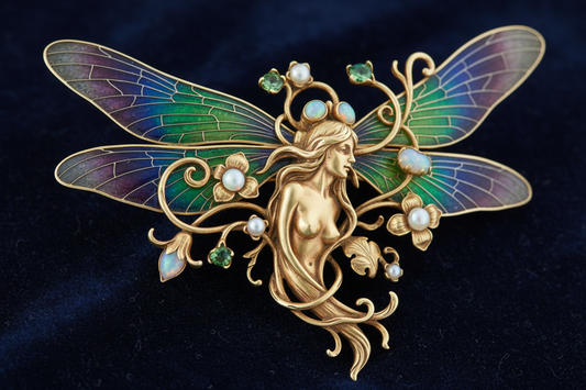 French Art Nouveau Jewelry: Lalique & Gems