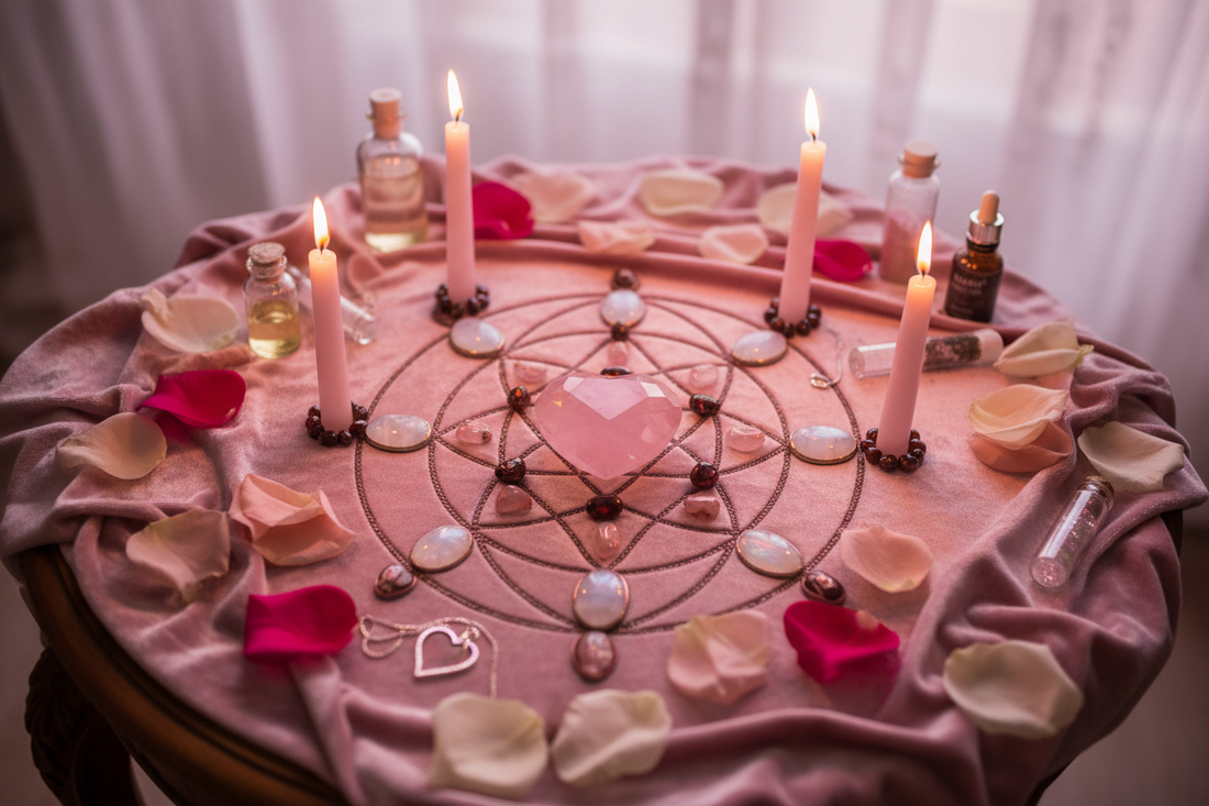 Crystals for Relationship Manifestation Grid: Love Altar Guide