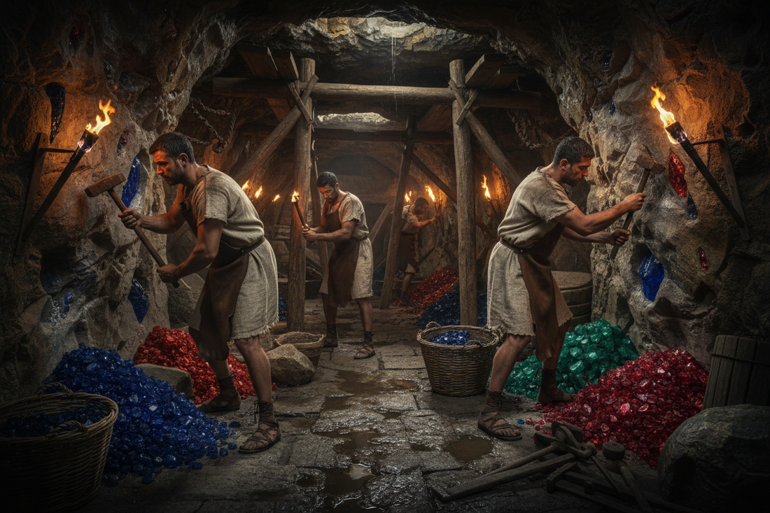 Roman Gemstone Mining: Empire-Wide Extraction