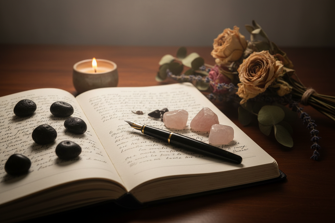 Crystals for Grief Journaling: Writing Through Loss with Stones