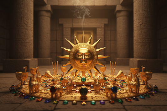 Inca Gold & Gemstone Offerings to Sun God Inti