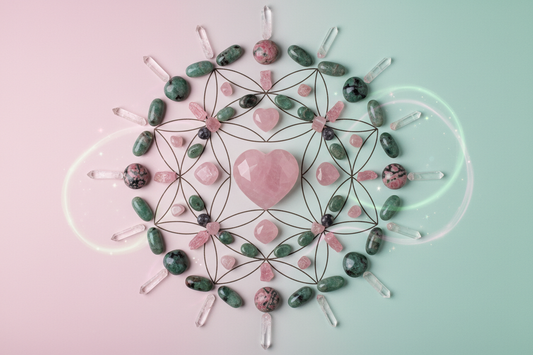Heart Chakra Crystal Grid for Attracting Love