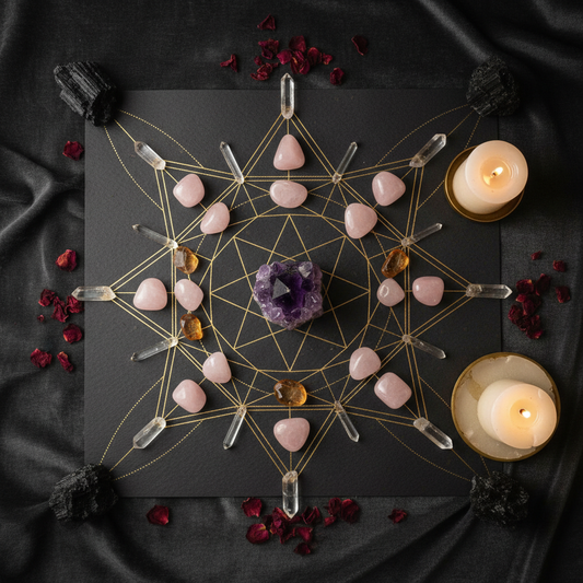 Love and relationship crystal grids — from self-love to attracting partnership