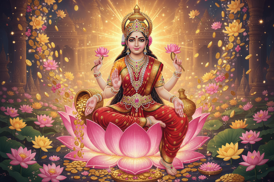 Lakshmi & Gemstones: Goddess of Wealth & Gems
