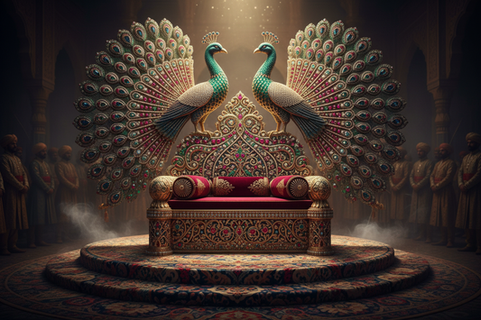 Mughal Peacock Throne: Gemstone Encrusted Seat