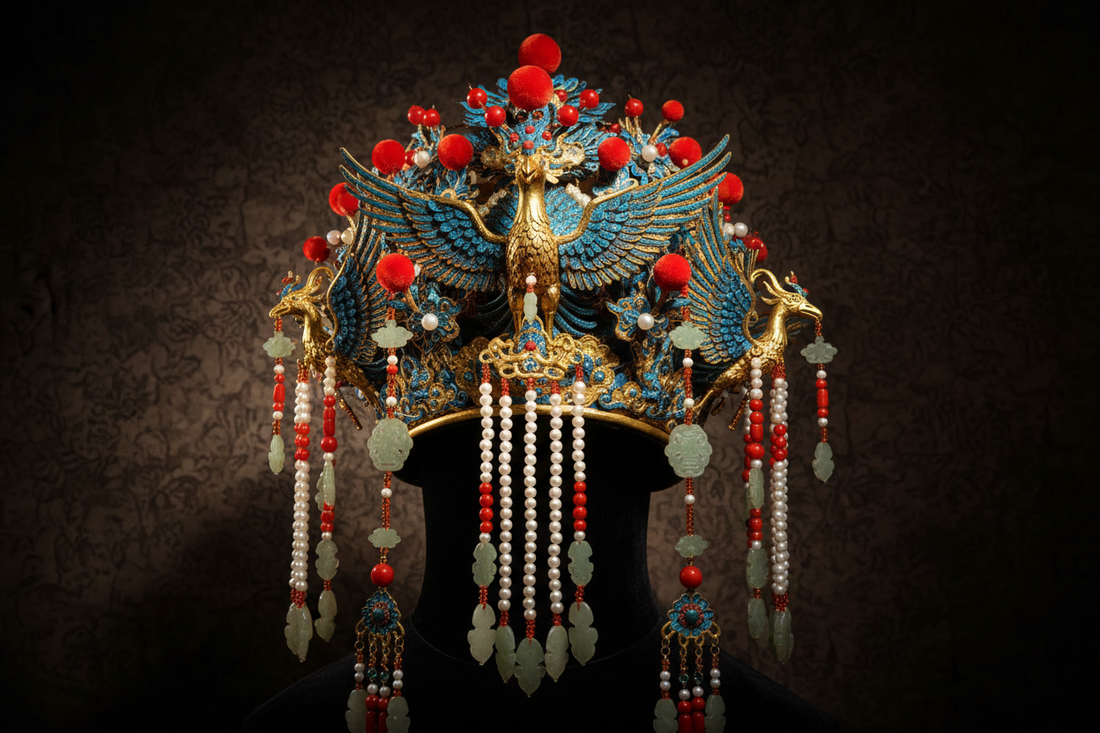 Qing Imperial Crown: Dragon & Phoenix Symbolism