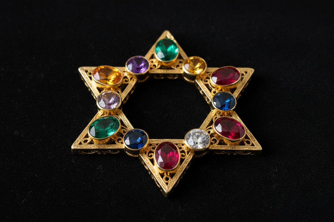 Star of David & Gemstones: Sacred Symbol Stones