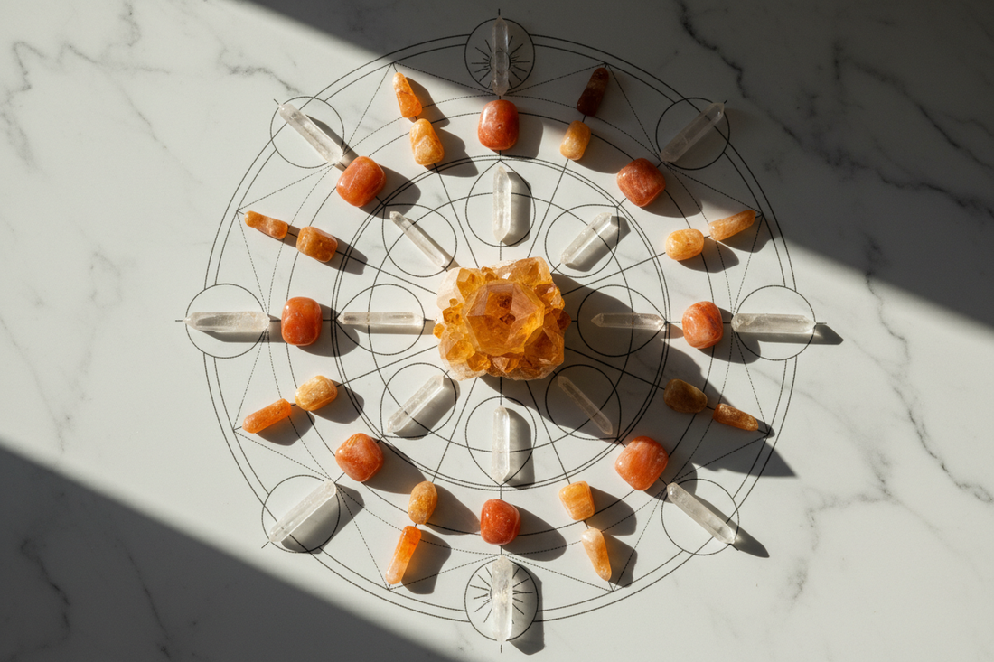 Sun Crystal Grid: Manifestation Layout for Solar Maximum