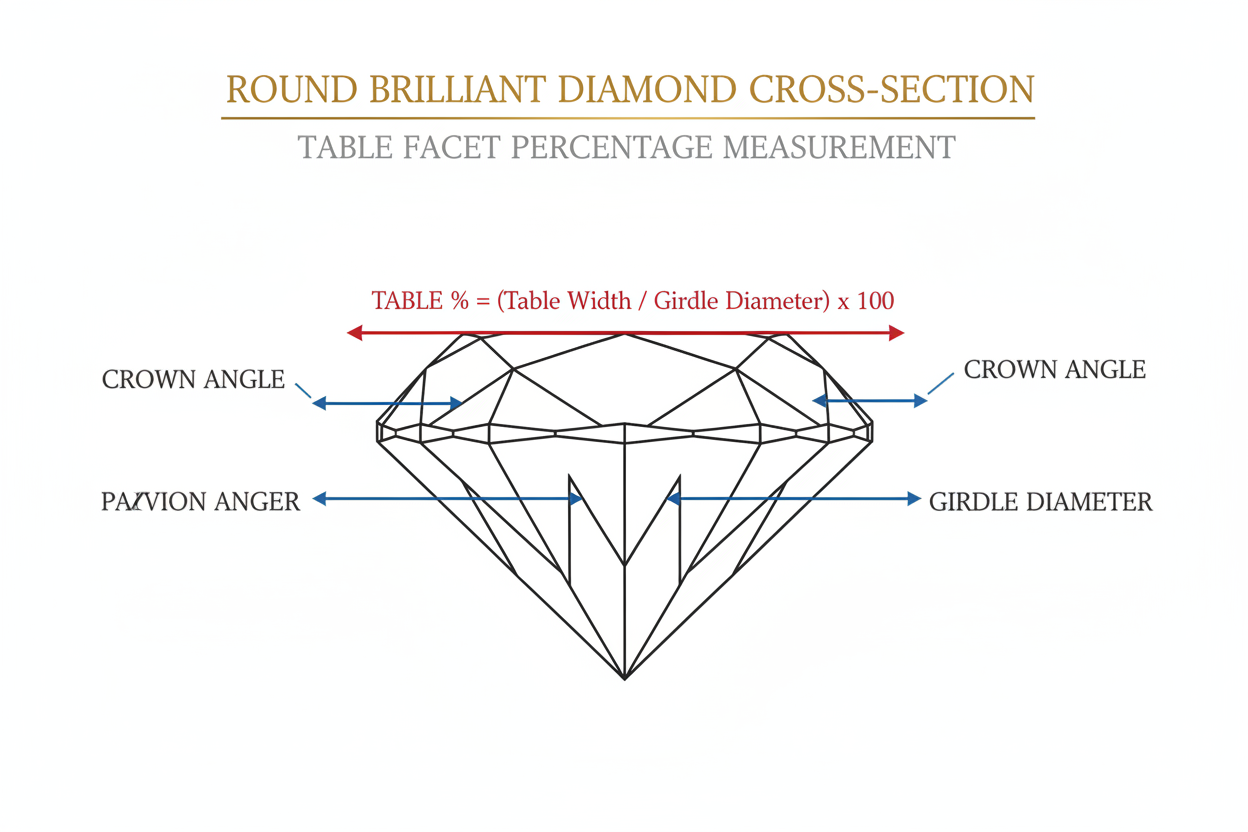 Diamond Table Percentage: What It Is & the Ideal Range to Look For ...