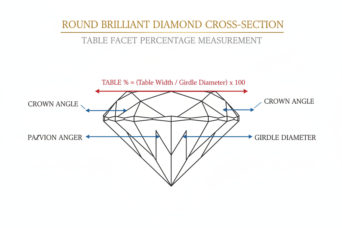 Diamond Table Percentage: What It Is & the Ideal Range to Look For