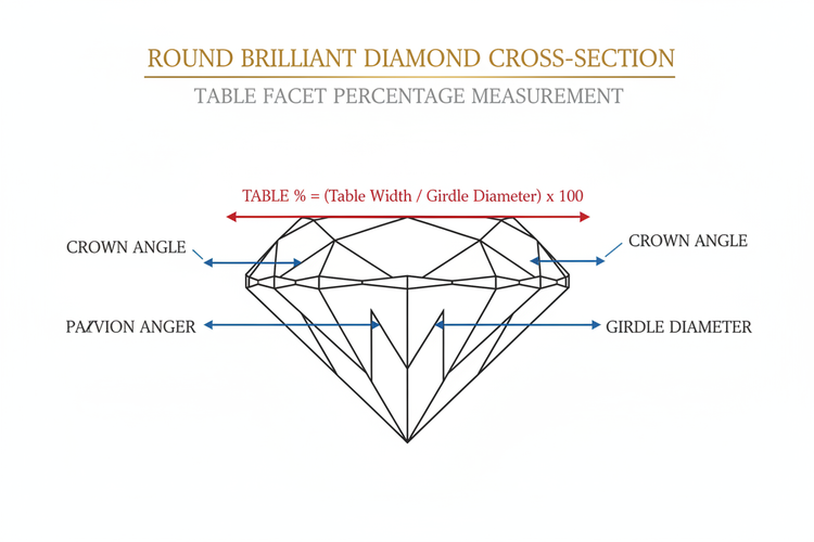 Diamond Table Percentage: What It Is & the Ideal Range to Look For ...