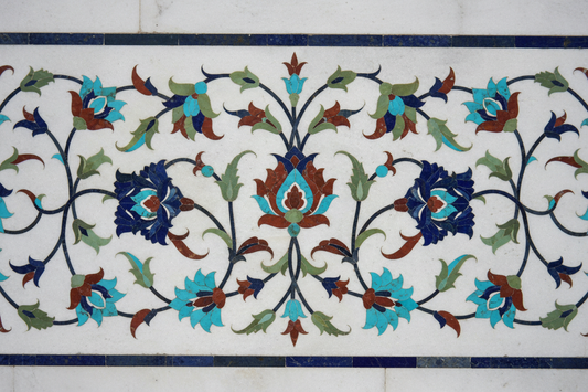 Indian Gemstone Inlay: Taj Mahal Pietra Dura Art