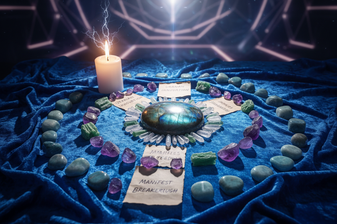 Crystals for Uranus Cazimi: Breakthrough Manifestation Ritual