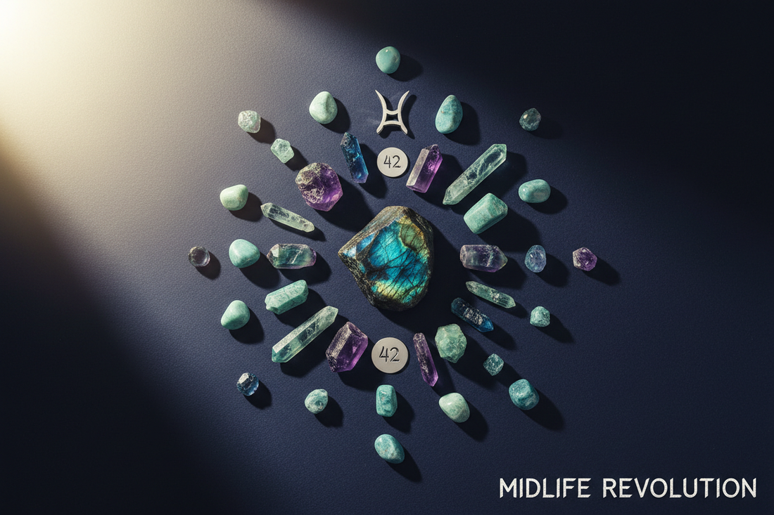 Crystals for Uranus Opposition (Age 42): Midlife Awakening Guide