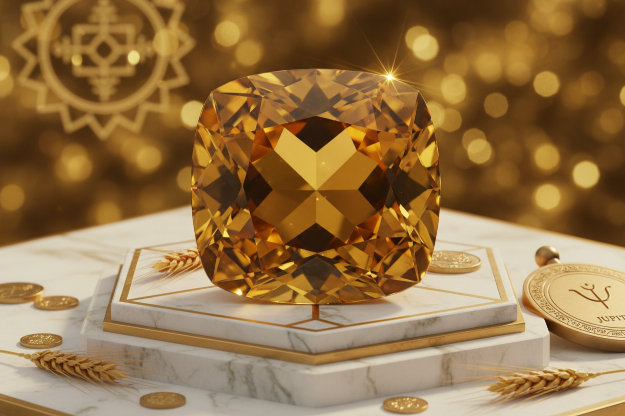 Yellow Sapphire Jupiter Crystal: Vedic Abundance & Prosperity Stone ...
