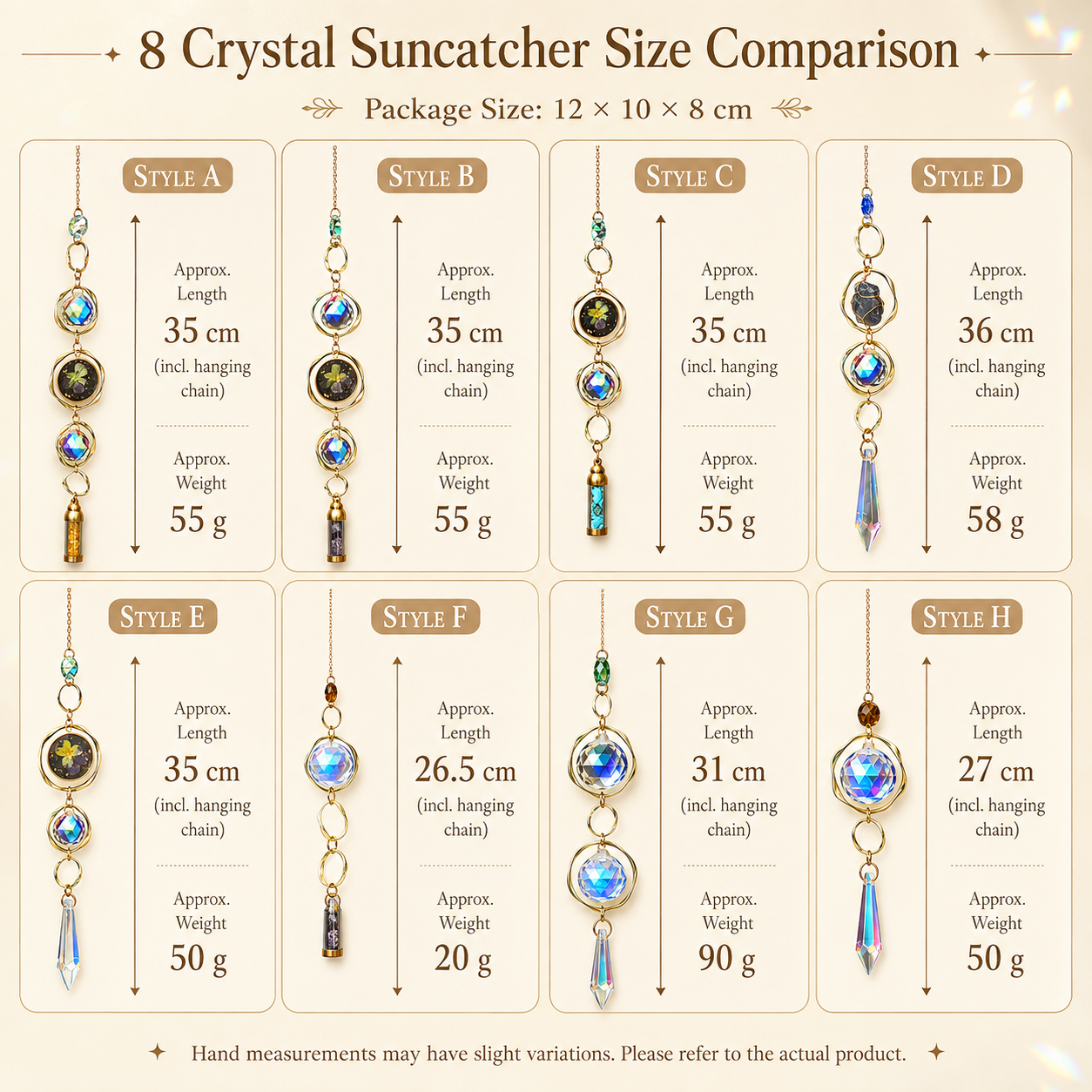 Crystal Sun Catcher Wind Chime | Natural Crystal Hanging Decoration