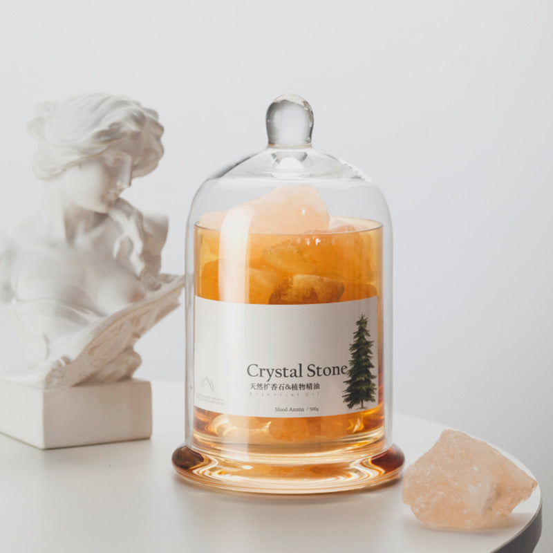 Crystal Stone Aromatherapy Gift Box | Orange Edition | Flameless Diffuser with Plant Essential Oil