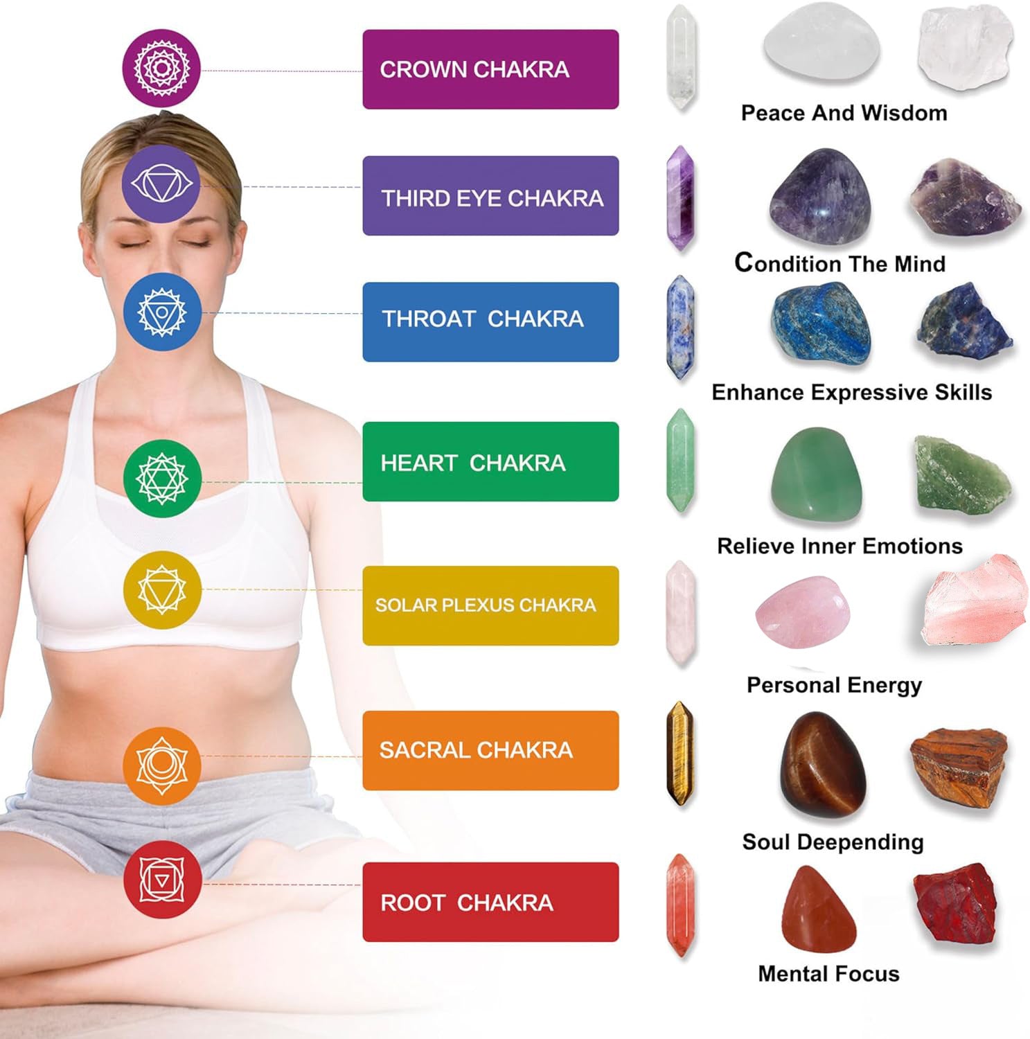 Natural Crystal Crushed Stone Rolling Stone Set